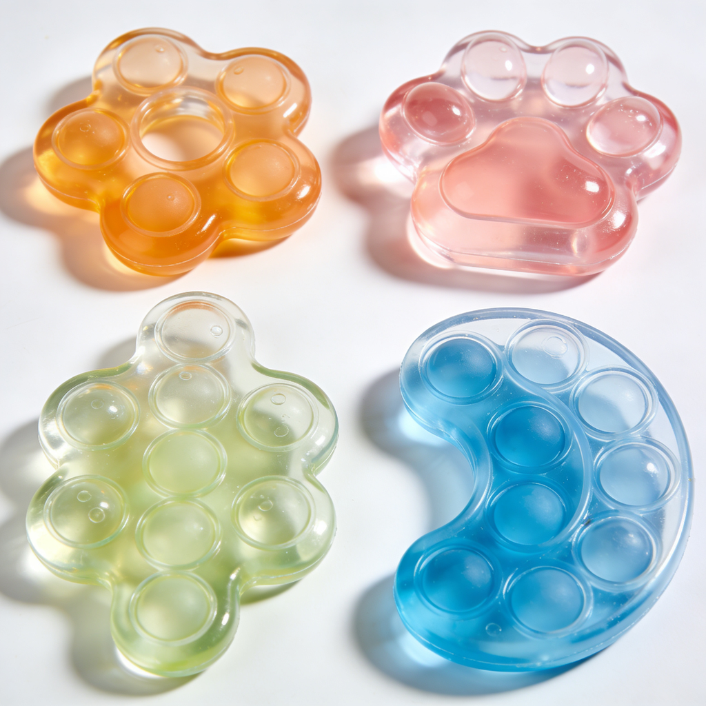 Brenden Leroy 4-Pack Squishy Stress Relief Fidget Toys, Squeeze Anxiety Balls for Adults, Easter Basket Stuffers and Classroom Prizes